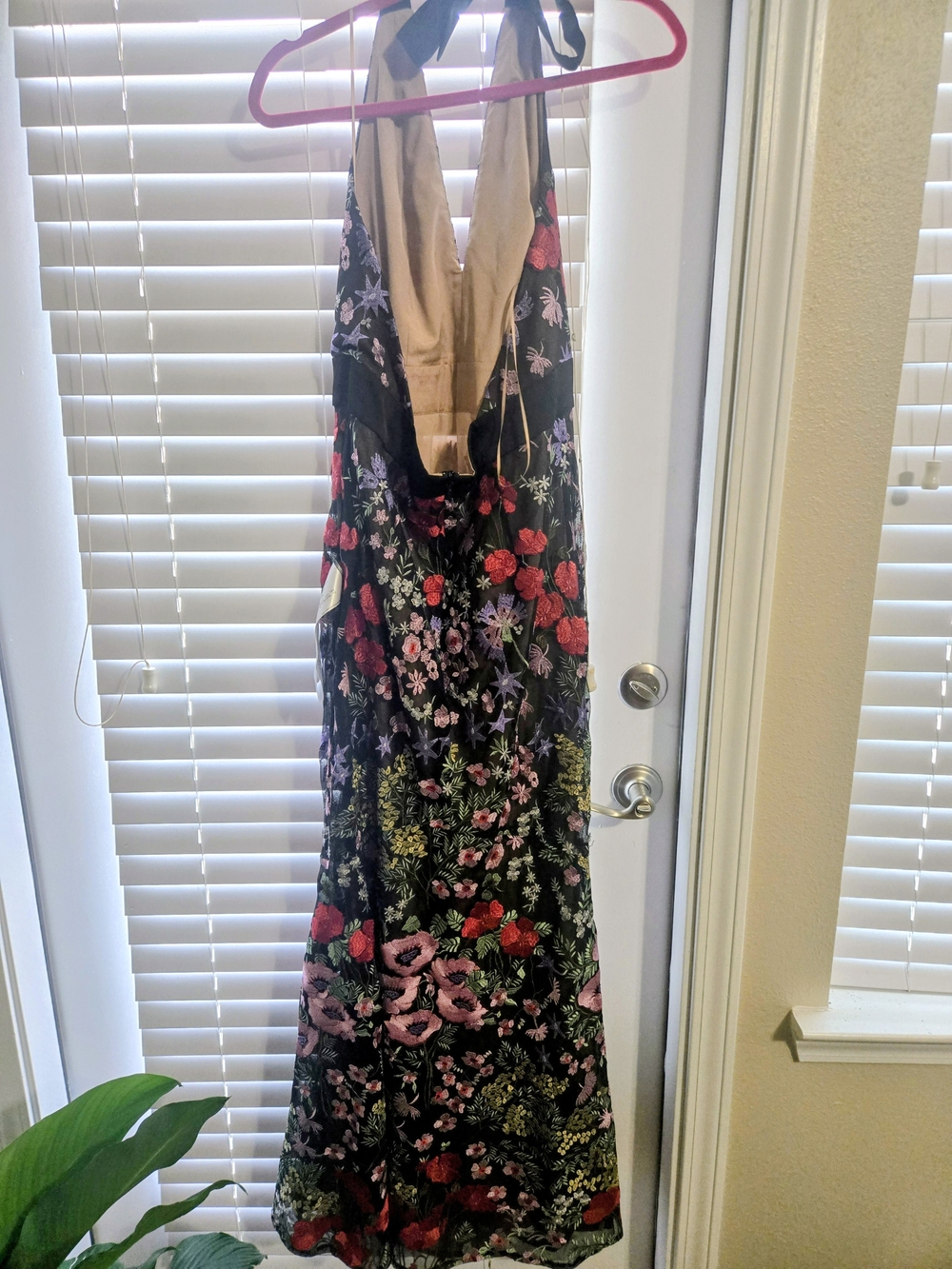 Dress the Population Black Maxi Dress with Floral Embroidery Accents - Picture 3 of 7